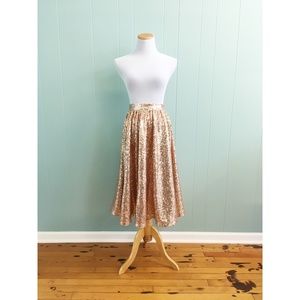 Rose Gold Sequin Midi-Skirt